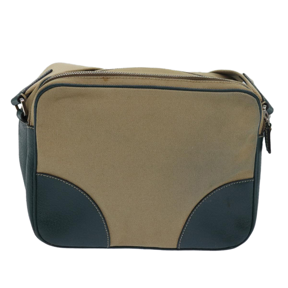 PRADA Shoulder Bag Canvas Leather Beige Green Auth bs15610 - Picture 2 of 16